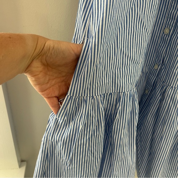 J.CREW Women's Short Sleeve Dress Size 12, Striped Cotton NWT - Picture 9 of 11